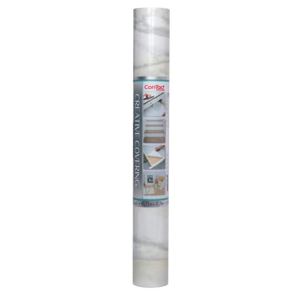 Con-Tact Creative Covering 18 in. x 50 ft. Marble White Self-Adhesive Vinyl Drawer and Shelf Liner (6 Rolls)