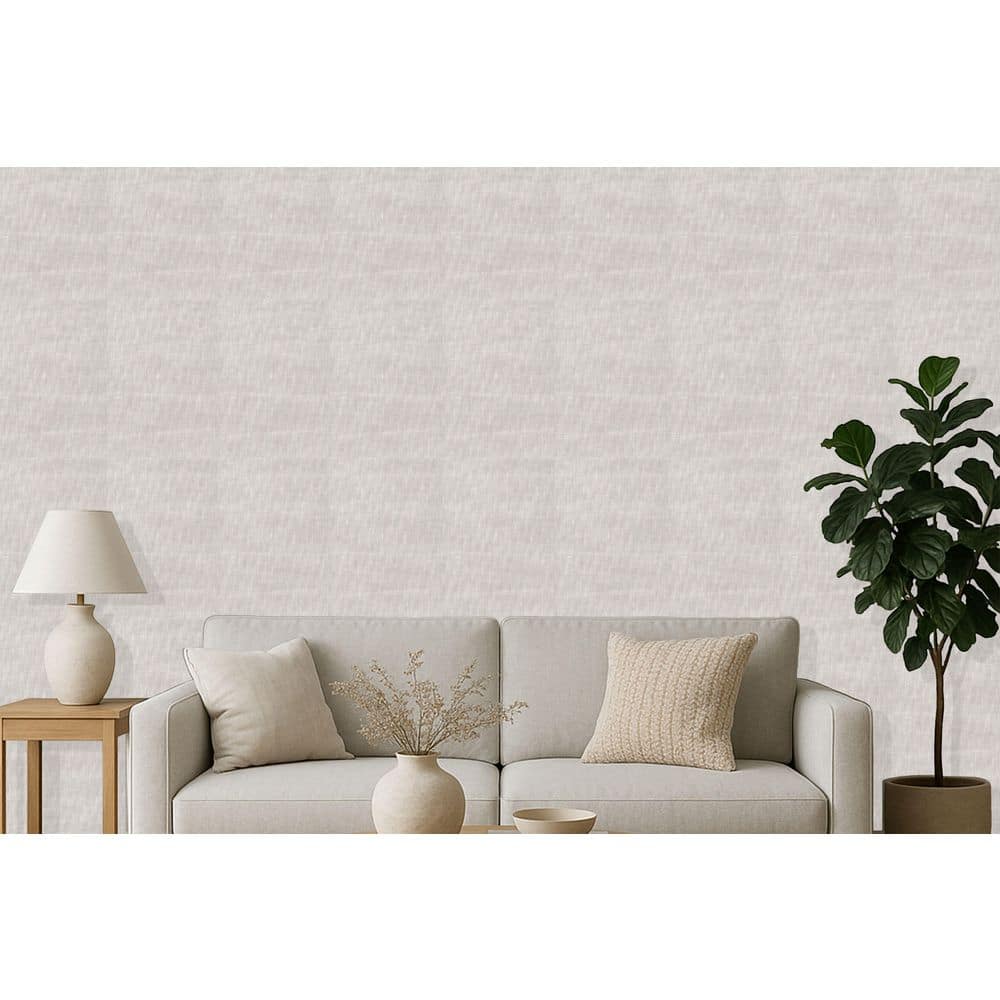 Autumn Grey Linen Weave Print Non Woven Non-Pasted Textured Wallpaper 57 sq. ft. price history on PriceWatchPro