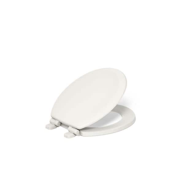 Stonewood Round Quiet-Close Toilet Seat in Biscuit