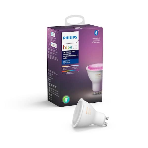 Philips Hue 25-Watt Equivalent White and Color Ambiance MR16 LED Dimmable Smart Light Bulb with Bluetooth (1-Pack)