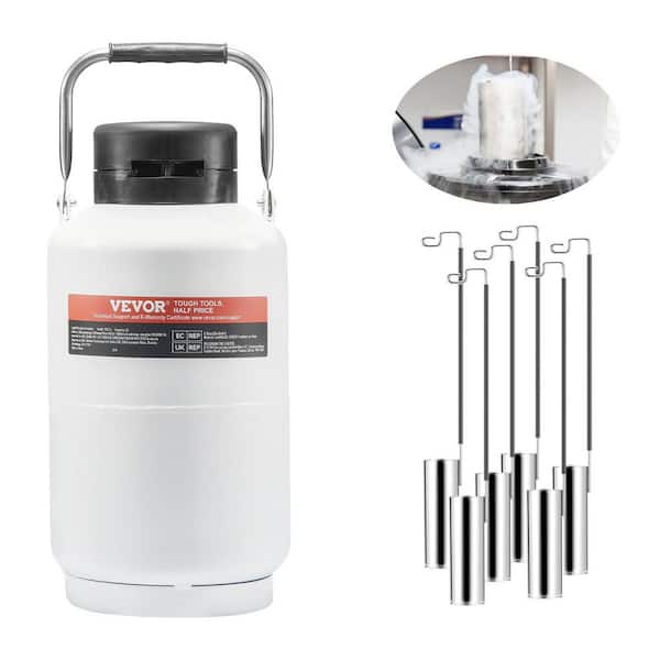 3L Liquid Nitrogen Container Aluminum Alloy Liquid Nitrogen Tank Static Cryogenic Container Liquid Nitrogen Container