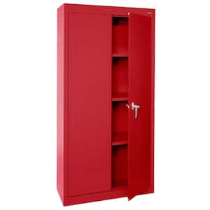 Value Line Storage Series ( 30 in. W x 72 in. H x 18 in. D ) Garage Freestanding Cabinet in Red