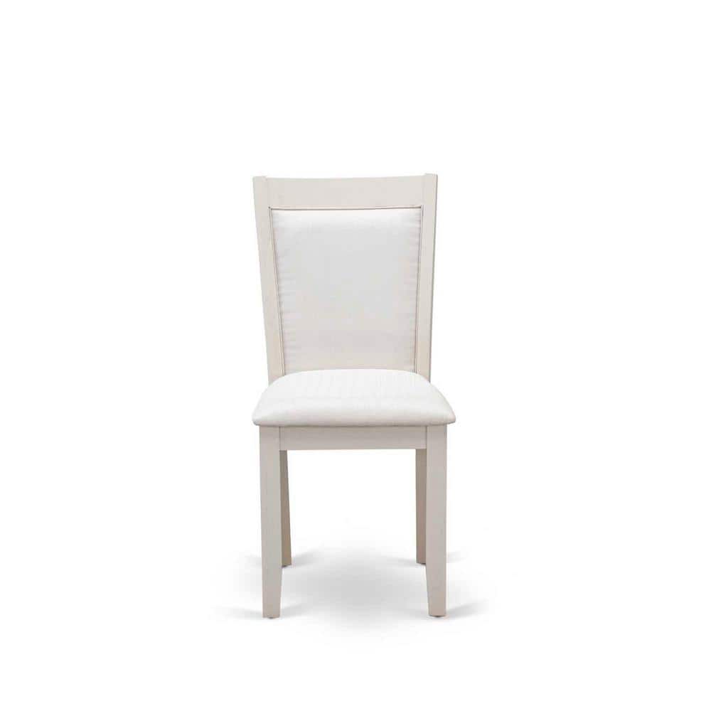Cement and Cream 7-Piece Wood Dining Set with Linen Chairs