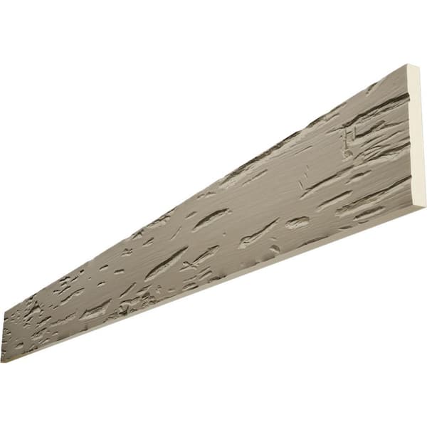 Ekena Millwork Endurathane 1 in. H x 10 in. W x 8 ft. L Pecky Cypress Rustic Taupe Faux Wood Beam Plank
