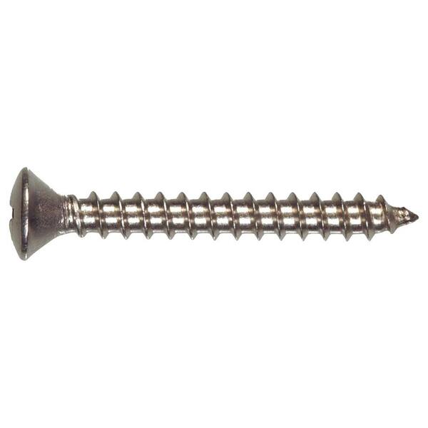 #14 X 2-1/2" Stainless Steel Phillips Oval Head SS Self Tapping Thread Screw 