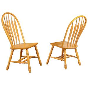 Oak Selections Light Oak Side Chair (Set of 2)