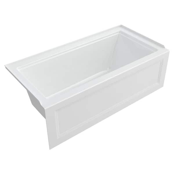 Town Square S 60 in. x 30 in. Soaking Bathtub with Left Hand Drain in White