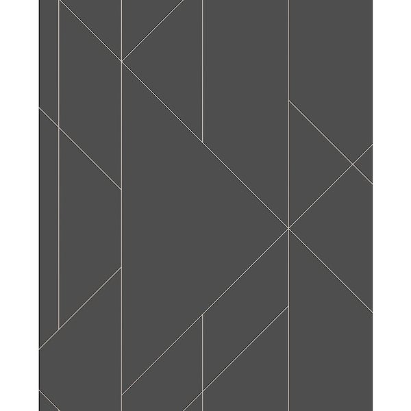 A-Street Prints Torpa Charcoal Geometric Strippable Wallpaper (Covers 56.4 sq. ft.)