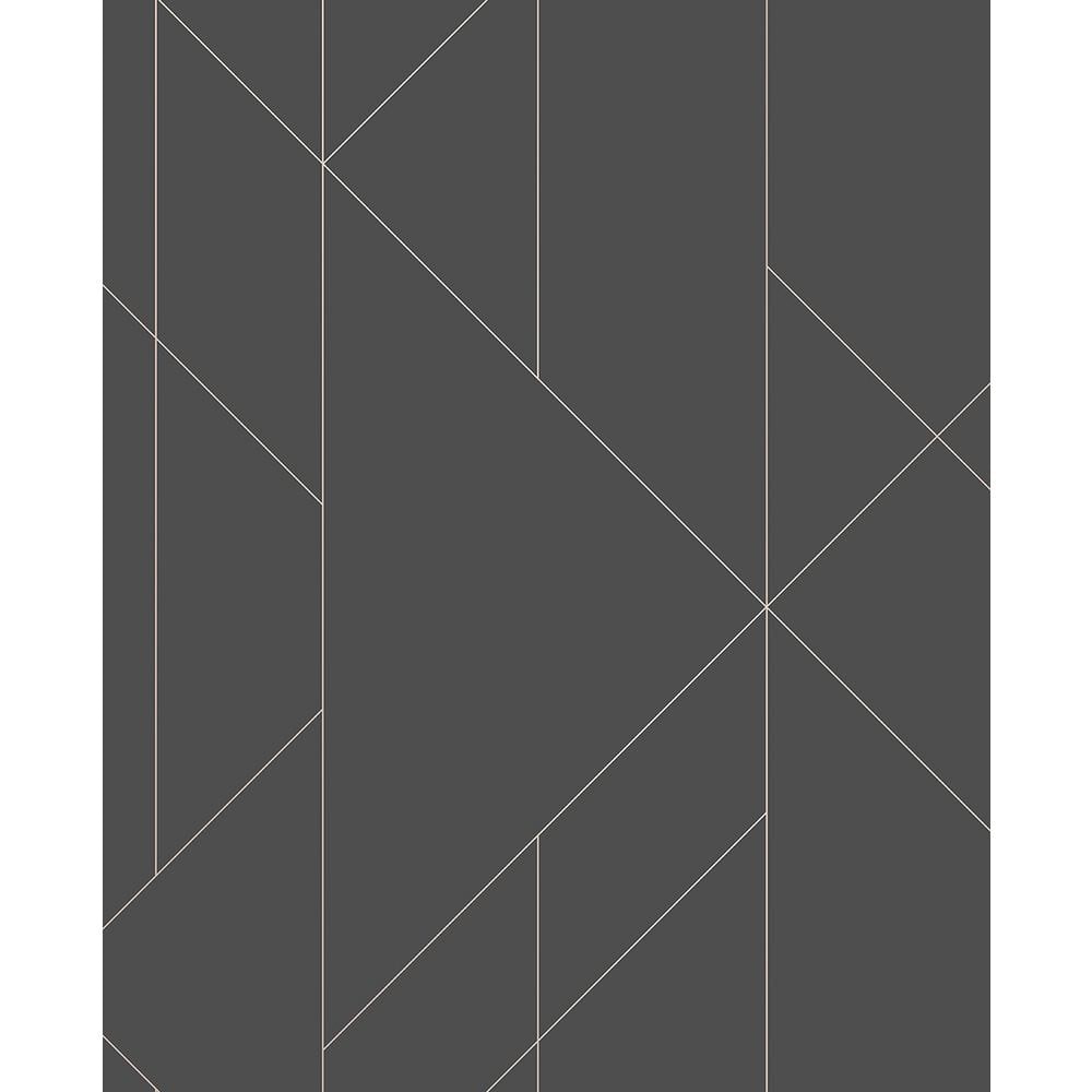 A-Street Prints Torpa Charcoal Geometric Charcoal Wallpaper Sample 2889 ...