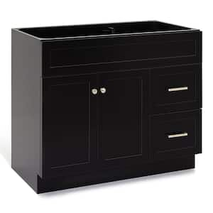 Hamlet 42 in. W x 21.5 in. D x 34.5 in. H Freestanding Bath Vanity Cabinet without Top in Black