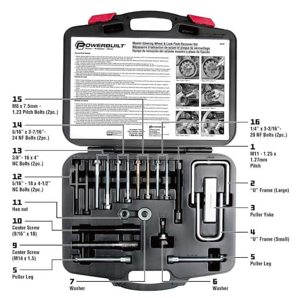 Powerbuilt - Master Steering Wheel and Lock Plate Puller Kit