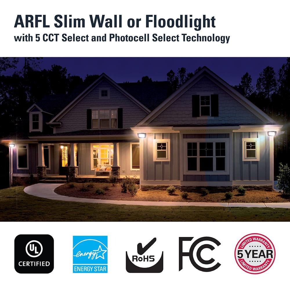 Bronze Outdoor Integrated LED Floodlight with Remote Control