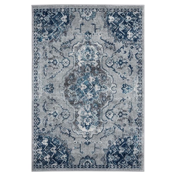 United Weavers Bali Melaya Grey 7 ft. 10 in. x 10 ft. 6 in. Area Rug