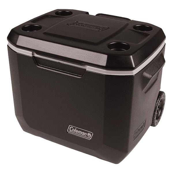 Coleman Xtreme 50 qt. 5-Day Hard Cooler with Wheels and Have-A-Seat Lid in  Black 3000005145 - The Home Depot