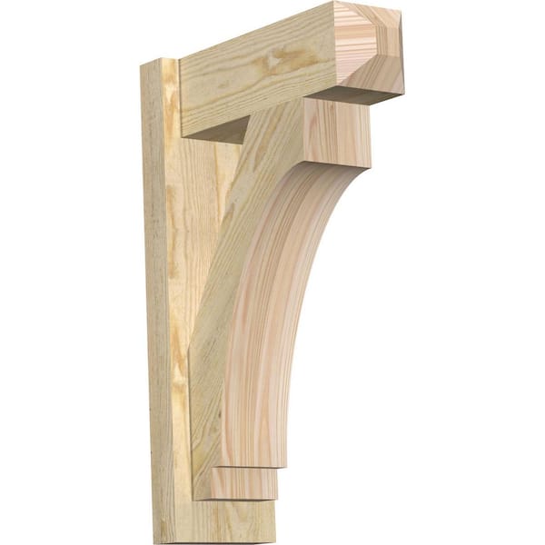 Ekena Millwork 6 in. x 24 in. x 16 in. Douglas Fir Imperial Craftsman Rough Sawn Outlooker