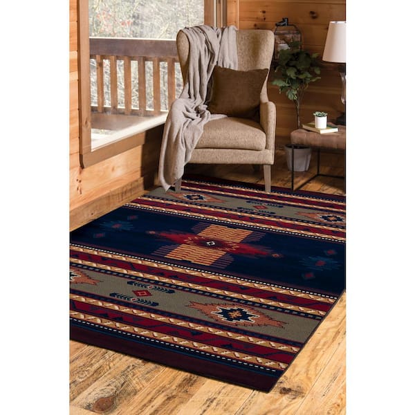 Manhattan Phoenix Navy 1 ft. 10 in. x 3 ft. Accent Area Rug