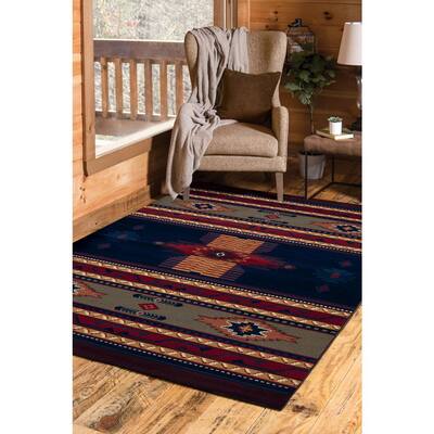 Manhattan Phoenix Navy 7 ft. 10 in. x 10 ft. 6 in. Area Rug