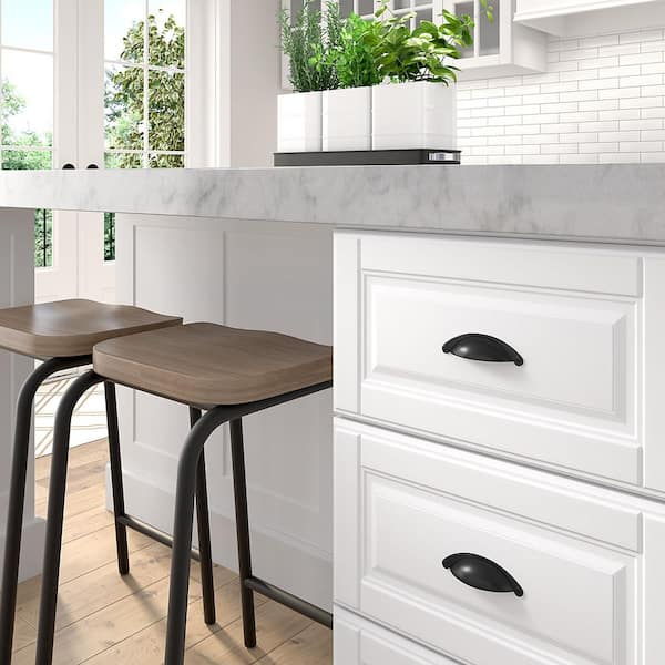 Sorbonne Collection 2-1/2 in. (64 mm) Vintage Matte Black Cabinet Cup Pull