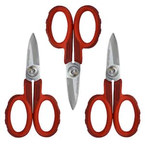 Fiber Optic Insulated Electricians Scissors, 5-1/2 in. (3-Pack)