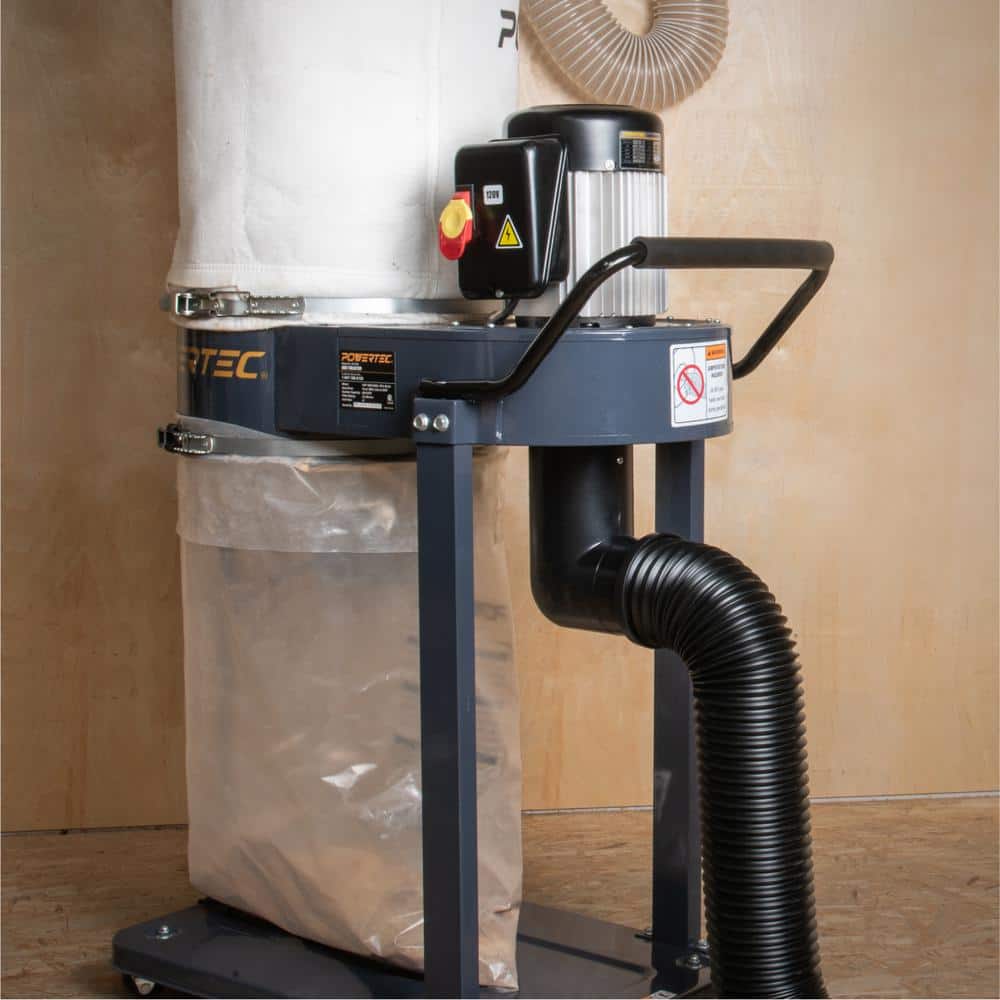 POWERTEC 4-Inch Black Polypropylene Dust Collection Hose Kit