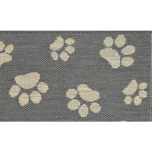 Comfy Pooch Gray/Tan Paw 23.6 in. x 35.4 in. Kitchen Mat
