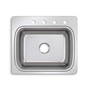Verse Stainless Steel 25 in. Single Bowl Drop-In Kitchen Sink