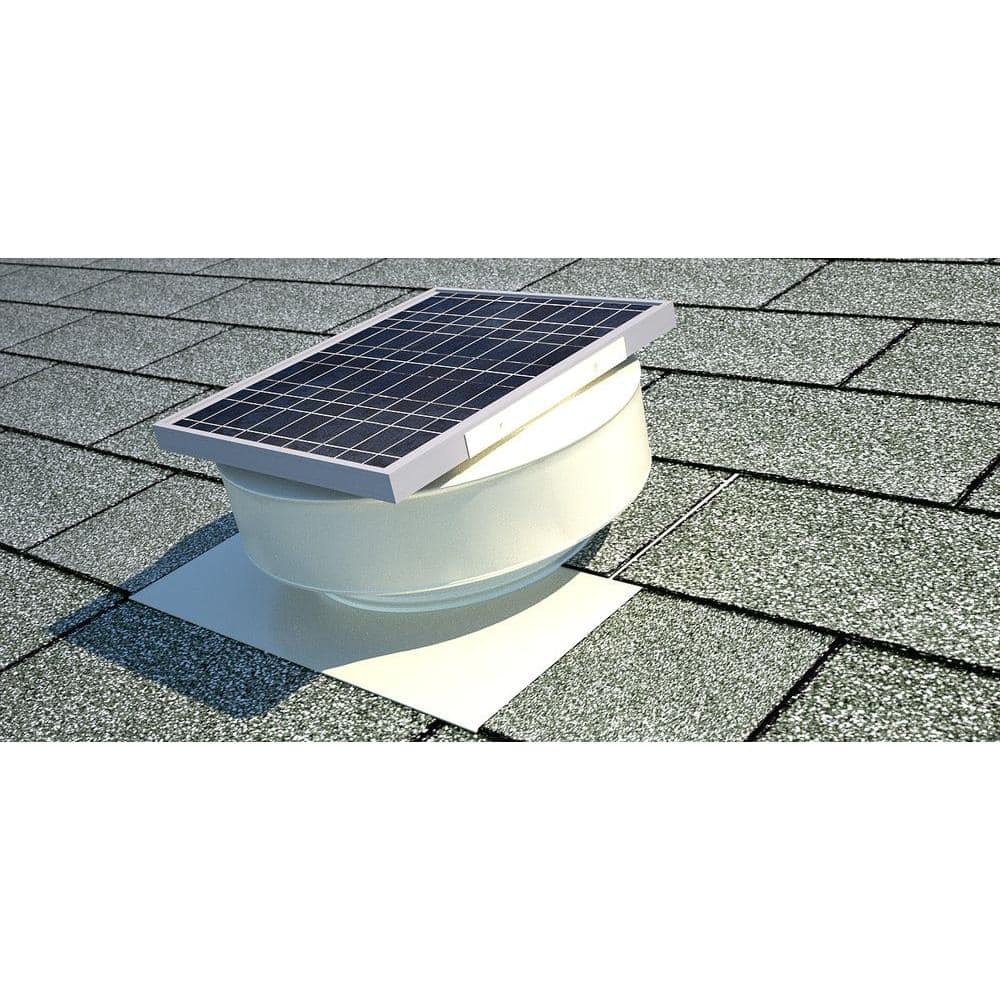 Solar Powered Roof Mounted Exhaust Attic Fan Active Ventilation 8 in Vent RBSF-8