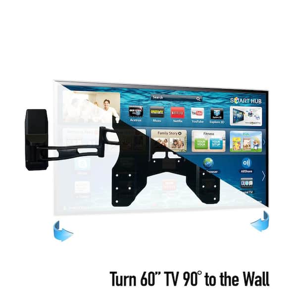Aeon Standounts Full Motion Wall Mount With Long 29 In Extension For 32 To 65 Tvs 40112 The Home Depot - Full Motion Tv Wall Mount 32 Inch Extension