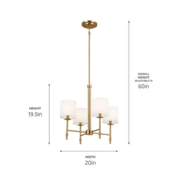 Kichler Ali 4-Light Brushed Traditional Chandelier
