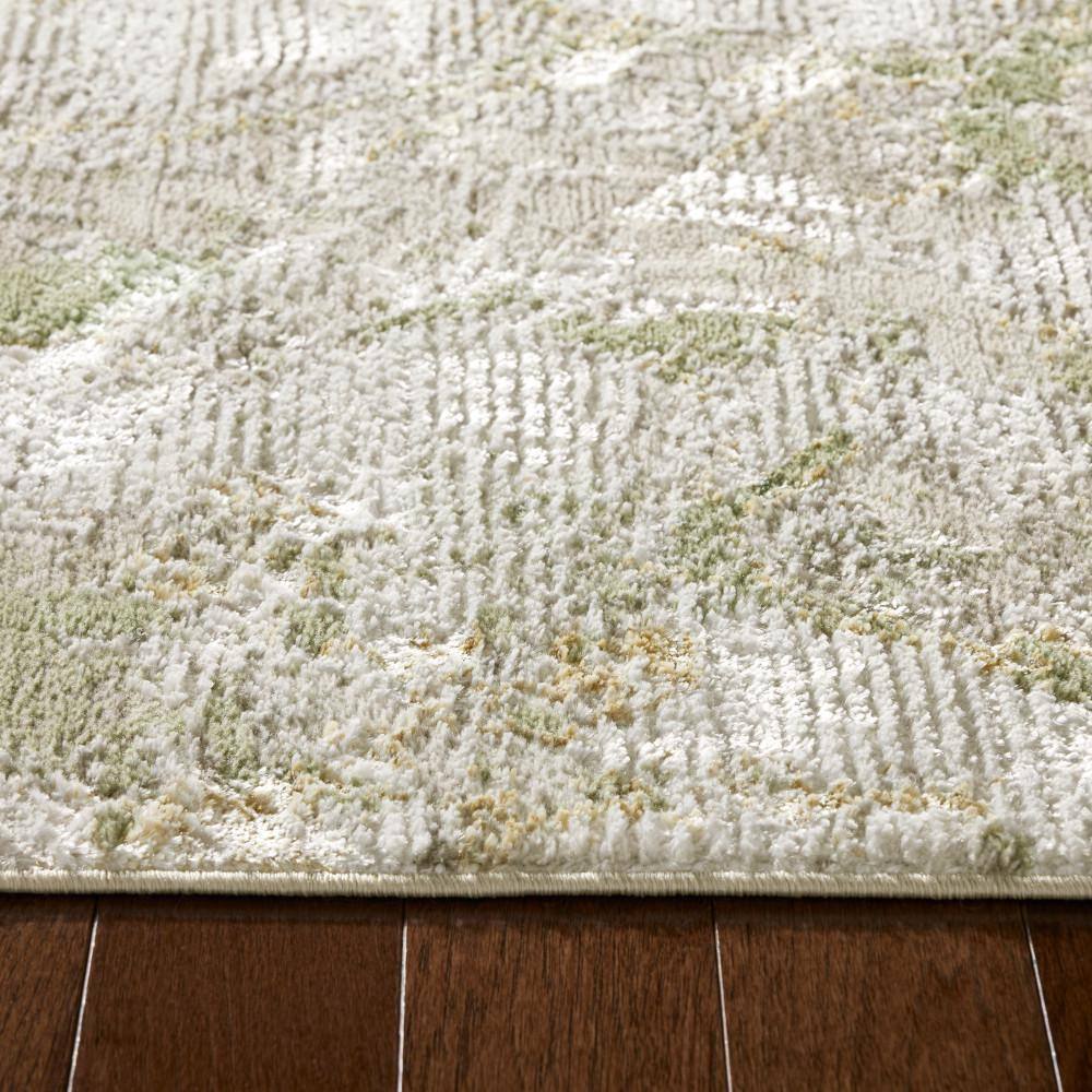 Sage Green Marble Metallic High-Low Area Rug 5'2" x 7'2"
