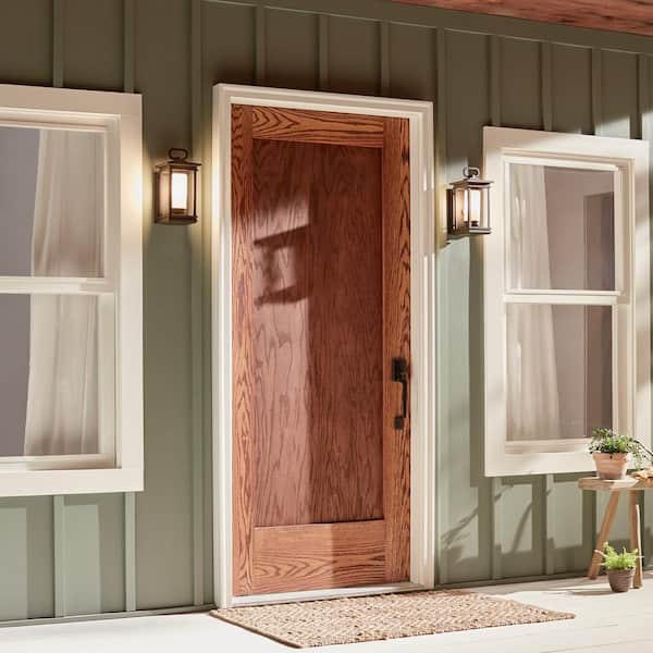 South Hope 1-Light Rubbed Bronze Outdoor Hardwired Wall Lantern Sconce with No Bulbs Included (1-Pack)