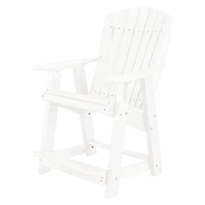 Heritage White Plastic Outdoor High Adirondack Chair