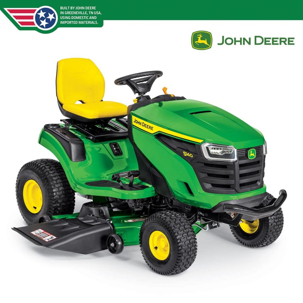John Deere S140 48 in. 22 HP V-Twin Gas Hydrostatic Riding Lawn Mower ...