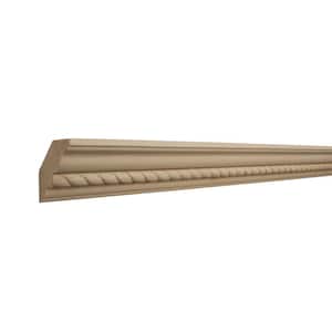 1338-4FTWHW 0.687 in. D x 0.343 in. W x 47.5 in. L Unfinished White Hardwood Rope Crown Moulding