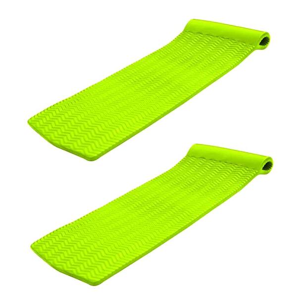 TRC Recreation Texas Recreation Serenity 70 in. Green Foam Mat Raft Lounger Pool Float (2-Pack)