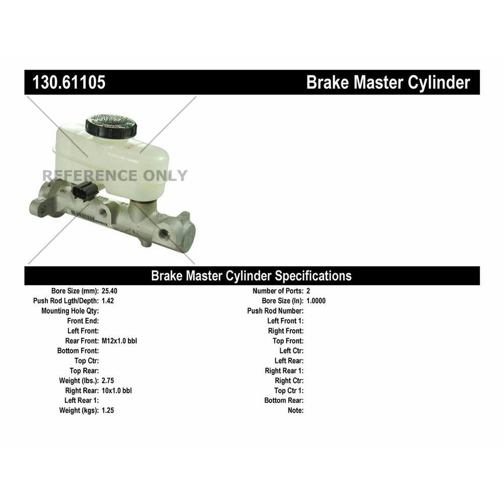 Brake Master Cylinder with 5 Year Warranty for Ford Mustang 1999-2004 