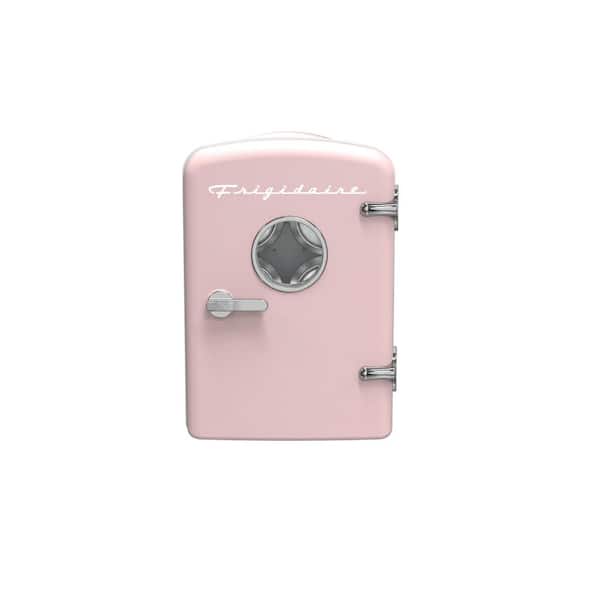 0.14 Cu. Ft. 6 Can Mini Retro Mini Refrigerator in Pink