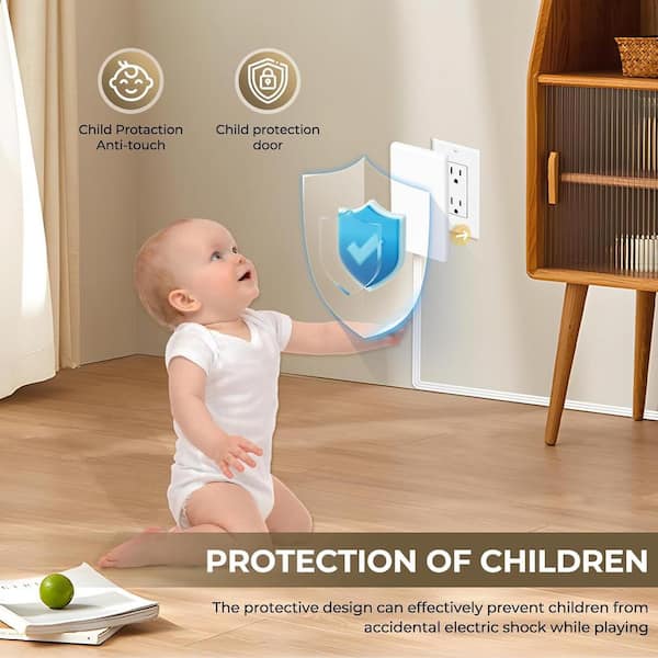 SakerPlus Outlet Concealer Power Strip-Outlet Cover Extender with