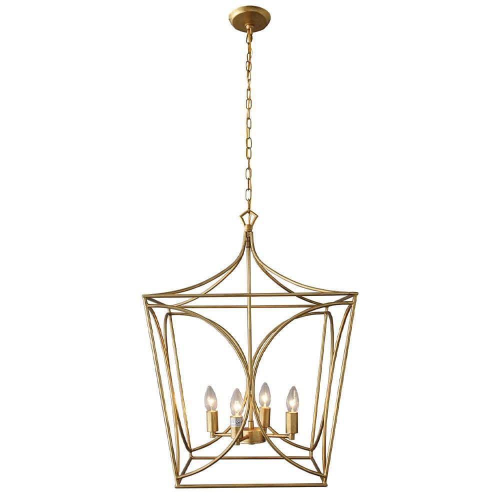 Ardel 40Watt Integrated LED Gold Chandelier PTLZ387 The Home Depot