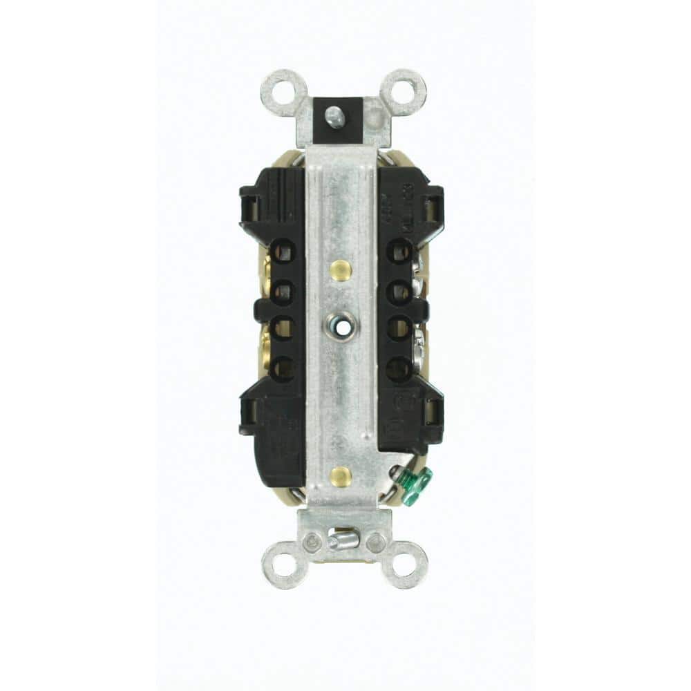 Ivory Heavy Duty Hospital Grade Duplex Receptacle with Wall Plate
