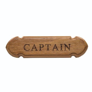 Teak Captain Name Plate