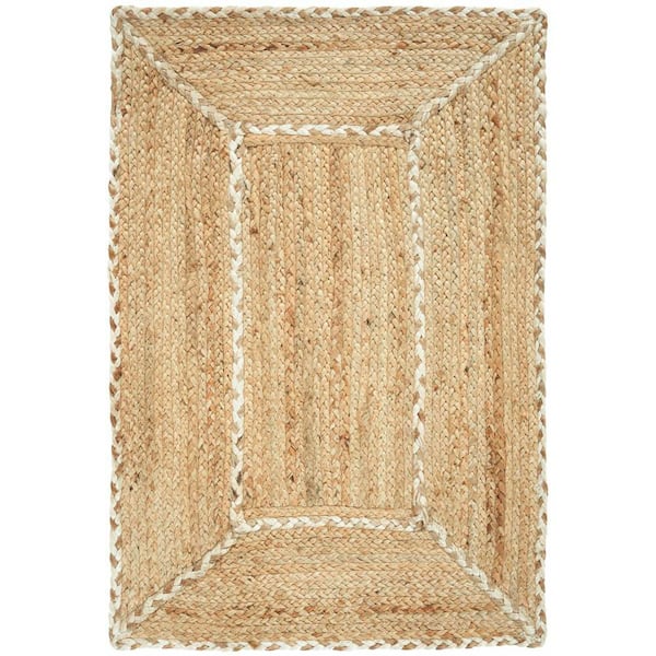 Terrazzo Jute Natural 2 ft. x 3 ft. Solid Contemporary Area Rug