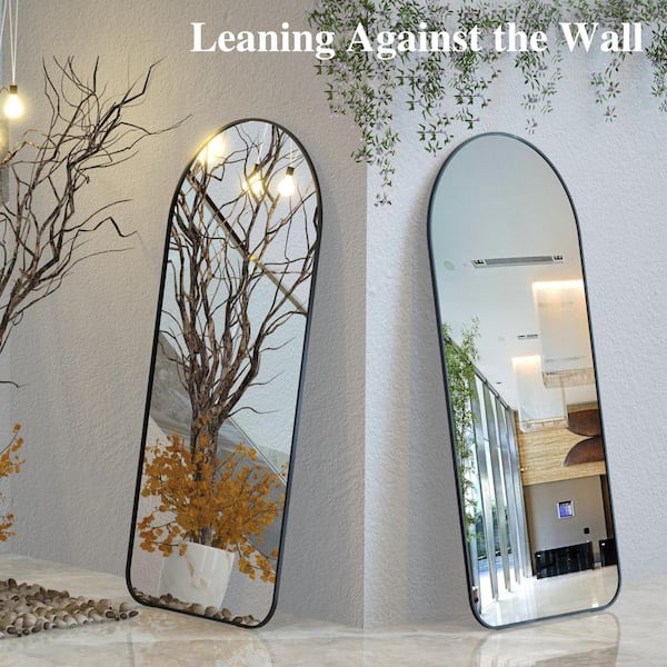 Unbranded 32 in. W x 71 in. H Rectangle Metal Frame Black Big Full Body, Dressing Mirror for Bedroom, Living Room, Entrance