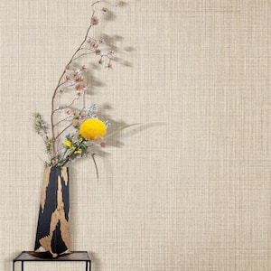 Italian Textures 2 Off White Woven Texture Vinyl on Non-Woven Non-Pasted Wallpaper Roll (Covers 57.75 sq.ft.)