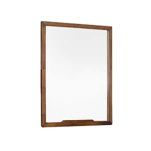 Valerie 40 in. x 34 in. Classic Rectangle Framed Brown Vanity Mirror