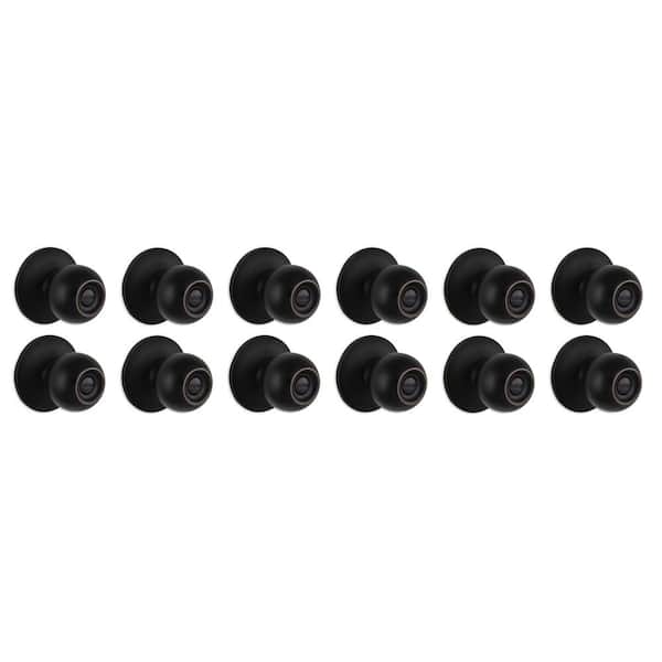 Saturn Aged Bronze Bed/Bath Door Knob 12-Pack
