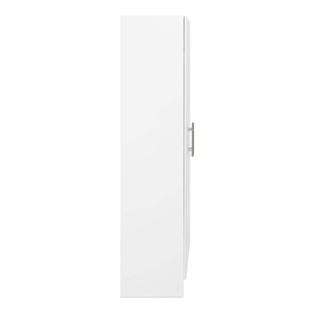 White Tall Storage Cabinet with Adjustable Shelves