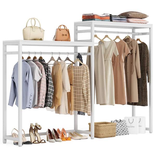 75 Tall Narrow Hall Tree Clothes Garment Rack Closet Organizer