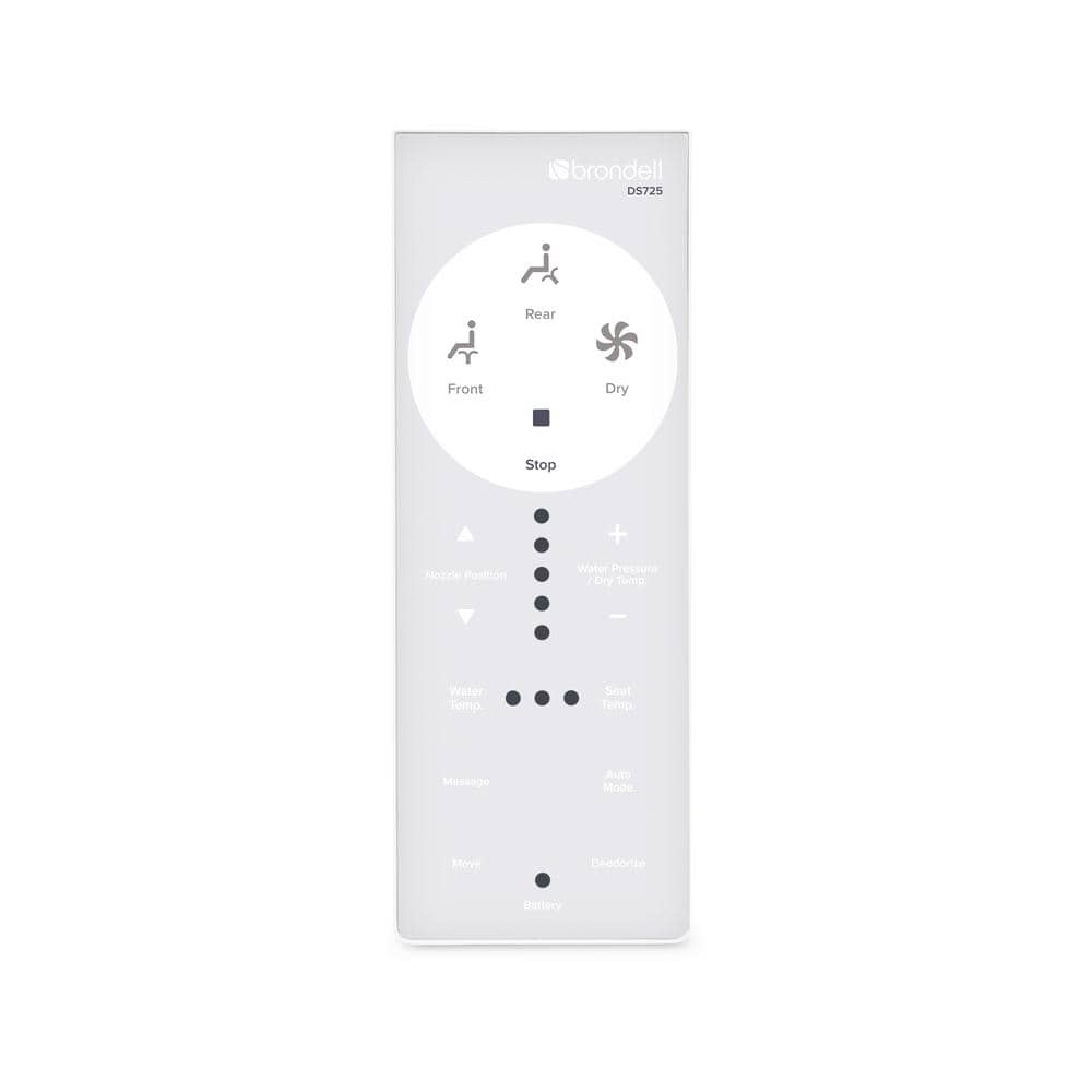White Round Advanced Heated Bidet Toilet Seat with Stainless Steel Nozzle
