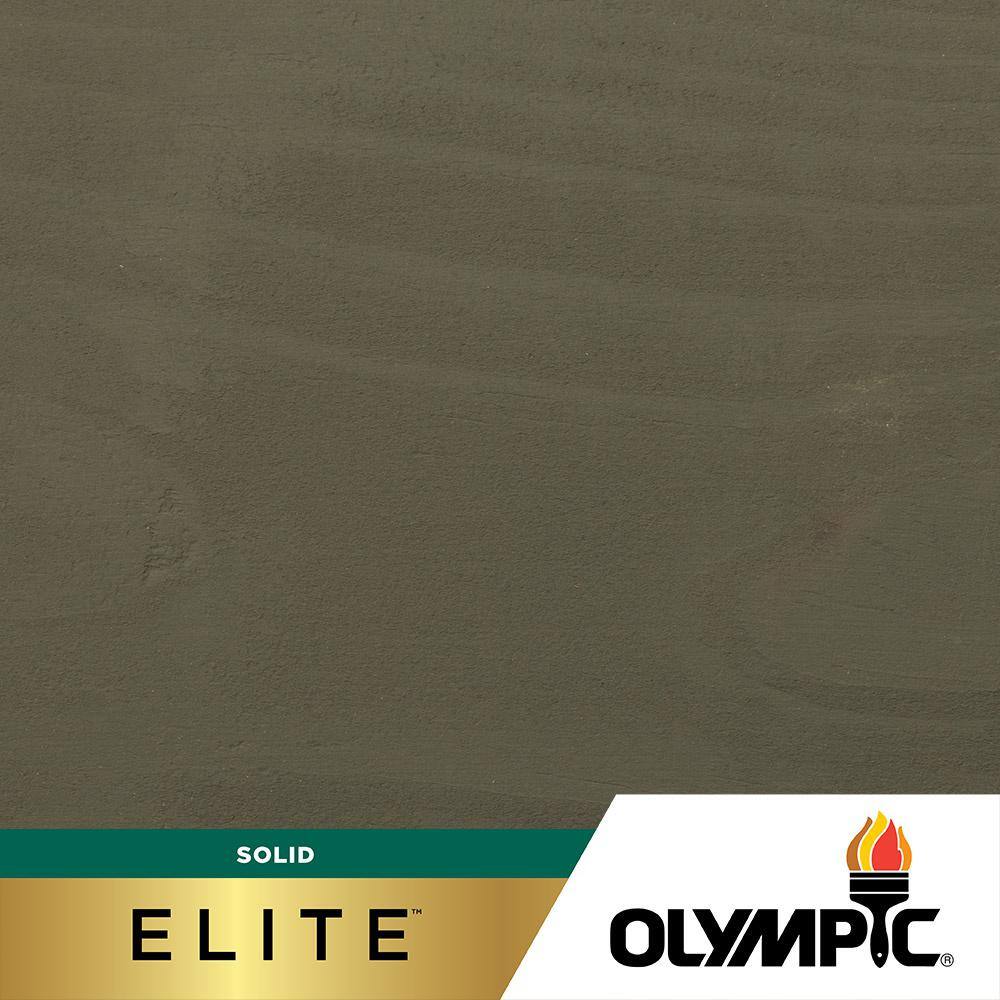 Olympic Elite 1 gal. Pewter SC1059 Solid Advanced Exterior Stain and Sealant in One OLYESC1059